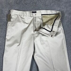 Dockers Khaki Pants Mens 40x32 Beige Classic Fit D3 Flat Front Casual Formal NEW
